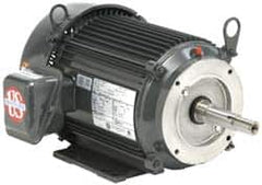 US Motors - 25 hp, TEFC Enclosure, No Thermal Protection, 3,530 RPM, 208-230/460 Volt, 60 Hz, Three Phase Standard Efficient Motor - Size 256 Frame, Rigid Mount, 1 Speed, Ball Bearings, 67-59/29.4 Full Load Amps, F Class Insulation, Reversible - Caliber Tooling