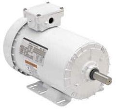 US Motors - 1 hp, TEFC Enclosure, No Thermal Protection, 1,725 RPM, 208-230/460 Volt, 60 Hz, Three Phase Energy Efficient Motor - Size 143 Frame, Rigid Mount, 1 Speed, Ball Bearings, 3.4-3.2/1.6 Full Load Amps, F Class Insulation, Reversible - Caliber Tooling