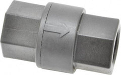 Specialty Mfr - 3/8" Polypropylene Check Valve - Inline, FNPT x FNPT, 125 WOG - Caliber Tooling