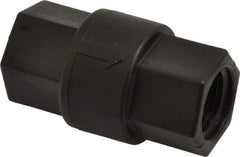 Specialty Mfr - 1/2" Polypropylene Check Valve - Inline, FNPT x FNPT, 125 WOG - Caliber Tooling