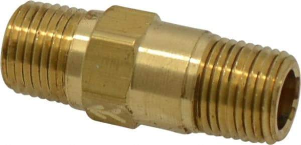 Specialty Mfr - 1/8" Brass Check Valve - Inline, MNPT x MNPT, 500 WOG - Caliber Tooling