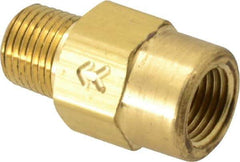 Specialty Mfr - 1/8" Brass Check Valve - Inline, FNPT x MNPT, 500 WOG - Caliber Tooling