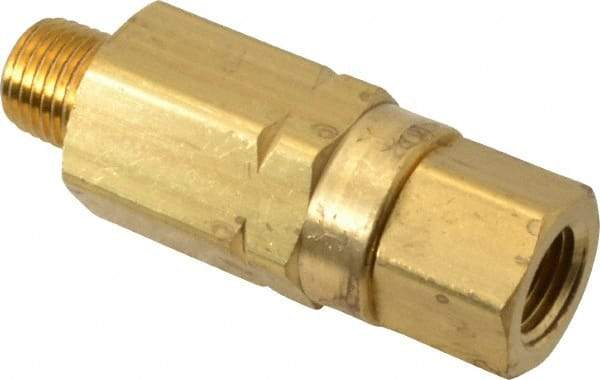 Specialty Mfr - 1/4" Brass Check Valve - Inline, MNPT x FNPT, 3,000 WOG - Caliber Tooling