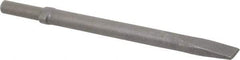 Ingersoll-Rand - 1" Head Width, 12" OAL, Flat Chisel - Round Drive, Round Shank, Steel - Caliber Tooling