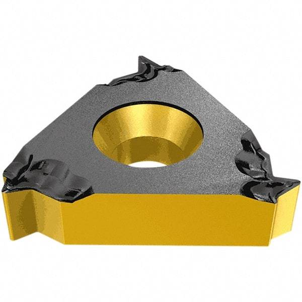 Iscar - 16EL External Left Hand ISO Laydown Threading Insert - Grade IC908, TiAlN Coated Carbide, 9.53mm Inscribed Circle - Caliber Tooling