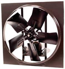 Fantech - 30" Blade, Belt Drive, 1 hp, 10,565 CFM, Drip-proof Exhaust Fan - 34" Opening Height x 34" Opening Width, 16" Deep, 6" Projection, 115/230 Volt, 1 Speed, Single Phase - Caliber Tooling