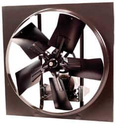 Fantech - 24" Blade, Belt Drive, 3/4 hp, 7,445 CFM, Totally Enclosed Exhaust Fan - 28" Opening Height x 28" Opening Width, 16" Deep, 5" Projection, 208 to 220/440 Volt, 1 Speed, Three Phase - Caliber Tooling