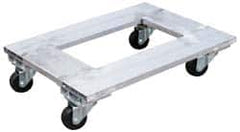 Vestil - 900 Lb Capacity Aluminum Flush Open Frame Dolly - 24" Long x 18" Wide x 5-1/4" High, 3" Wheels - Caliber Tooling