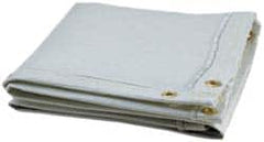 Steiner - 8' High x 6' Wide x 0.08" Thick Uncoated Fiberglass Welding Blanket - White, Grommet - Caliber Tooling