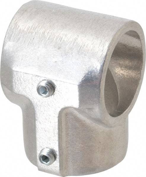 Hollaender - 1-1/2" Pipe, Tee-E, Aluminum Alloy Tee Pipe Rail Fitting - Bright Finish - Caliber Tooling