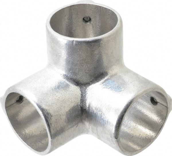 Hollaender - 2" Pipe, Side Outlet Elbow, Aluminum Alloy Elbow Pipe Rail Fitting - Bright Finish - Caliber Tooling