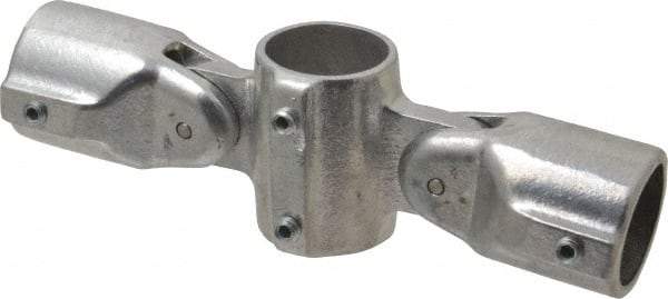 Hollaender - 1-1/4" Pipe, Adjustable Cross Assembly, Aluminum Alloy Cross Pipe Rail Fitting - Bright Finish - Caliber Tooling