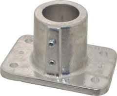 Hollaender - 1-1/2" Pipe, Base Flange, Aluminum Alloy Flange Pipe Rail Fitting - Bright Finish - Caliber Tooling