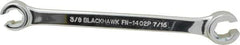 Blackhawk by Proto - 3/8 x 7/16", Full Polish, Open End Flare Nut Wrench - 6 Points, 6-5/16" OAL, Steel, Double End Head - Caliber Tooling