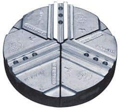 Abbott Workholding Products - 25" & Up Chuck Capacity, 3/32" x 90° Serrated Attachment, Round Soft Lathe Chuck Jaw - 3 Jaws, Cast Aluminum, 1-1/2" Btw Mount Hole Ctrs, 24" Wide x 4" High, 1.004" Groove, 0.7874" & 20mm Fastener - Caliber Tooling