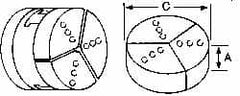 Abbott Workholding Products - 6" & Up Chuck Capacity, Microcentric Attachment, Round Soft Lathe Chuck Jaw - 3 Jaws, Aluminum, 5.92" Wide x 2" High - Caliber Tooling