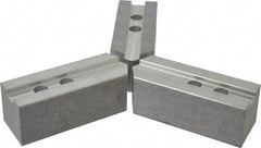 Abbott Workholding Products - 12" & Up Chuck Capacity, 1.5mm x 60° Serrated Attachment, Square Soft Lathe Chuck Jaw - 3 Jaws, Aluminum, 1.1811" Btw Mount Hole Ctrs, 5-1/2" Long x 2" Wide x 2" High, 0.7087" Groove, 0.5512" & 14mm Fastener - Caliber Tooling