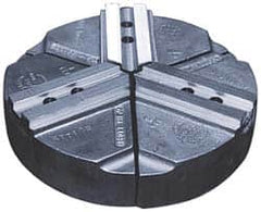 Abbott Workholding Products - 15" & Up Chuck Capacity, 1.5mm x 60° Serrated Attachment, Round Soft Lathe Chuck Jaw - 3 Jaws, Cast Aluminum, 1.6929" Btw Mount Hole Ctrs, 24" Wide x 4" High, 0.8661" Groove, 0.7874" & 20mm Fastener - Caliber Tooling