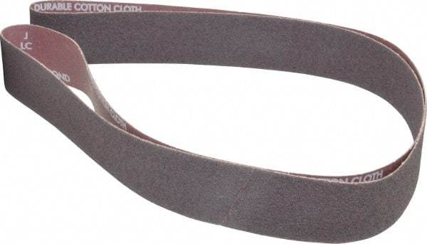 Norton - 2" Wide x 72" OAL, 36 Grit, Aluminum Oxide Abrasive Belt - Aluminum Oxide, Very Coarse, Coated, X Weighted Cloth Backing, Series R228 - Caliber Tooling