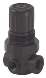 Norgren - 1/4 NPT, 150 Max Supply Pressure, Plastic Miniature Regulator, Pressure Gauge Not Included - Caliber Tooling