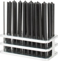 Value Collection - 28 Piece, 3/32 to 17/32", Transfer Punch Set - Round Shank, Comes in Stand - Caliber Tooling