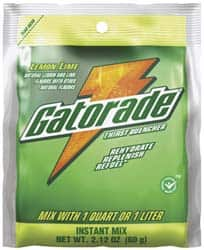 Gatorade - 2.12 oz Pack Lemon-Lime Activity Drink - Powdered, Yields 1 Qt - Caliber Tooling