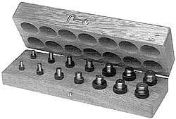 TE-CO - Tapped Hole Location Gage Sets Thread Size Range: #10-24 to 5/8-11 Number of Pieces: 7 - Caliber Tooling