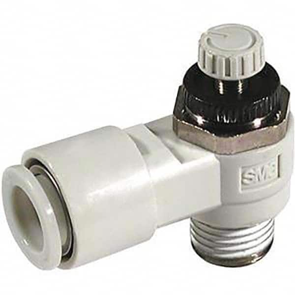 SMC PNEUMATICS - Speed & Flow Control Valves Valve Type: Flow Control Elbow Male Thread Size: R(PT) 1/8 - Caliber Tooling