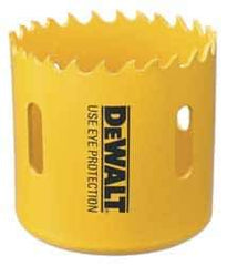 DeWALT - 3-3/8" Diam, 1-7/8" Cutting Depth, Hole Saw - Bi-Metal Saw, Toothed Edge - Caliber Tooling