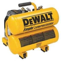 DeWALT - 1.1 HP, 3.2 CFM at 100 psi Dewalt Twin Stack Compressor - 4 Gallon Tank, 15 Amp, 125 Max psi, 120V - Caliber Tooling