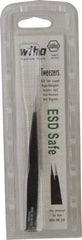 Wiha - 5-1/8" OAL AA-SA ESD Safe Tweezers - Universal Fine Point - Caliber Tooling