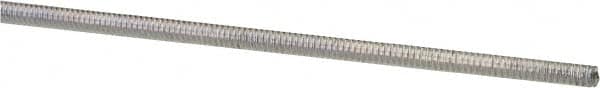 Made in USA - #4-40 UNC (Coarse), 3' Long, Low Carbon Steel Threaded Rod - Zinc-Plated Finish, Right Hand Thread - Caliber Tooling