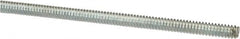 Value Collection - #6-32 UNC (Coarse), 3' Long, Low Carbon Steel Threaded Rod - Zinc-Plated Finish, Right Hand Thread - Caliber Tooling