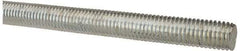 Made in USA - 9/16-12 UNC (Coarse), 3' Long, Low Carbon Steel Threaded Rod - Zinc-Plated Finish, Right Hand Thread - Caliber Tooling