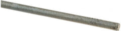 Value Collection - #10-32 UNF (Fine), 2' Long, Low Carbon Steel Threaded Rod - Zinc-Plated Finish, Right Hand Thread - Caliber Tooling