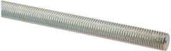 Made in USA - 5/16-24 UNF (Fine), 2' Long, Low Carbon Steel Threaded Rod - Zinc-Plated Finish, Right Hand Thread - Caliber Tooling