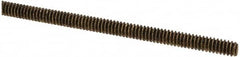 Made in USA - #4-40 UNC (Coarse), 3' Long, Brass Threaded Rod - Right Hand Thread - Caliber Tooling