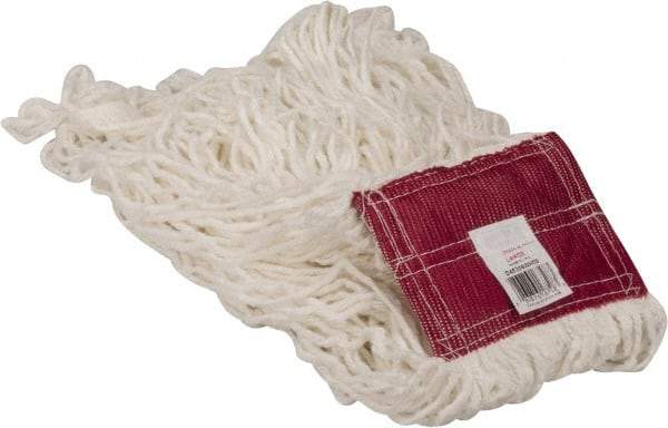 Rubbermaid - 5" Red Head Band, Large Rayon Loop End Mop Head - 4 Ply, Use for Finishing - Caliber Tooling