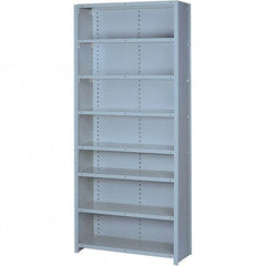 Lyon - 8 Shelf, 900 Lb. Capacity, Closed Shelving Starter Unit - 36 Inch Wide x 24 Inch Deep x 84 Inch High, Gray - Caliber Tooling