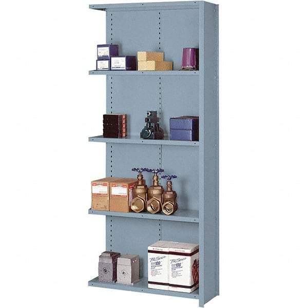 Lyon - 5 Shelf, 800 Lb. Capacity, Closed Shelving Add-On Unit - 36 Inch Wide x 12 Inch Deep x 84 Inch High, Gray - Caliber Tooling