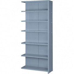 Lyon - 7 Shelf, 900 Lb. Capacity, Closed Shelving Add-On Unit - 36 Inch Wide x 18 Inch Deep x 84 Inch High, Gray - Caliber Tooling