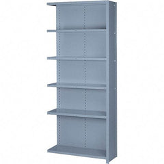 Lyon - 6 Shelf, 600 Lb. Capacity, Closed Shelving Add-On Unit - 36 Inch Wide x 18 Inch Deep x 84 Inch High, Gray - Caliber Tooling