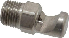 Bete Fog Nozzle - 1/8" Pipe, 145° Spray Angle, Grade 303 Stainless Steel, Extra Wide Fan Nozzle - Male Connection, 4.74 Gal per min at 100 psi, 0.129" Orifice Diam - Caliber Tooling