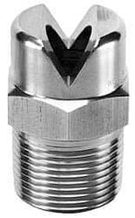 Bete Fog Nozzle - 1/8" Pipe, 90° Spray Angle, Brass, Standard Fan Nozzle - Male Connection, 4.74 Gal per min at 100 psi, 0.141" Orifice Diam - Caliber Tooling