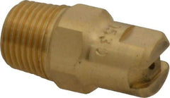 Bete Fog Nozzle - 1/8" Pipe, 30° Spray Angle, Brass, Standard Fan Nozzle - Male Connection, 0.79 Gal per min at 100 psi, 0.057" Orifice Diam - Caliber Tooling