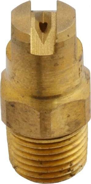 Bete Fog Nozzle - 1/8" Pipe, 65° Spray Angle, Brass, Standard Fan Nozzle - Male Connection, 0.79 Gal per min at 100 psi, 0.057" Orifice Diam - Caliber Tooling