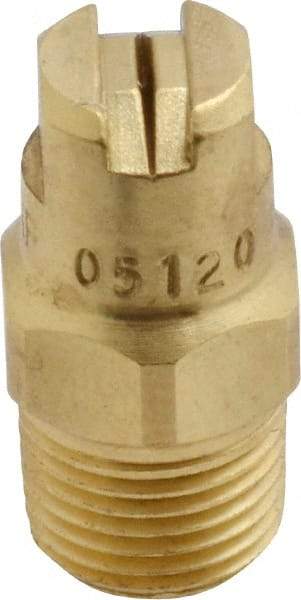 Bete Fog Nozzle - 1/8" Pipe, 120° Spray Angle, Brass, Standard Fan Nozzle - Male Connection, 0.79 Gal per min at 100 psi, 0.057" Orifice Diam - Caliber Tooling