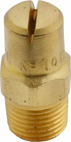 Bete Fog Nozzle - 1/8" Pipe, 120° Spray Angle, Brass, Standard Fan Nozzle - Male Connection, 1.58 Gal per min at 100 psi, 0.08" Orifice Diam - Caliber Tooling