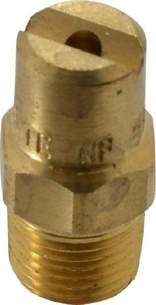 Bete Fog Nozzle - 1/8" Pipe, 30° Spray Angle, Brass, Standard Fan Nozzle - Male Connection, 3.16 Gal per min at 100 psi, 0.109" Orifice Diam - Caliber Tooling