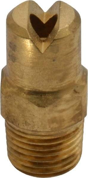 Bete Fog Nozzle - 1/8" Pipe, 30° Spray Angle, Brass, Standard Fan Nozzle - Male Connection, 6.32 Gal per min at 100 psi, 5/32" Orifice Diam - Caliber Tooling